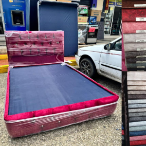 CAMA BASE MADERA 1.05 TERCIOPELO CON ESPALDAR