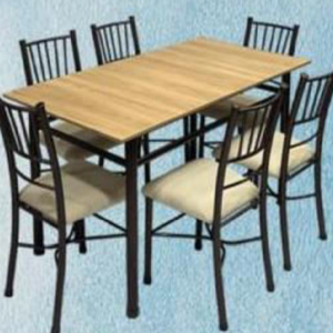 JUEGO COMEDOR 6S TABLERO MADERA