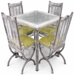 JUEGO COMEDOR VIDRIO 4S ESPAÑOL