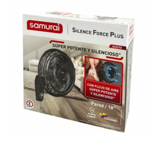 VENTILADOR SAMURAI SILENCE FORCE (PARED) NEGRO